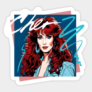 CHER 80S RETRO STYLE Sticker